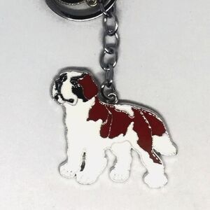 Saint Bernard Dog Keychain
